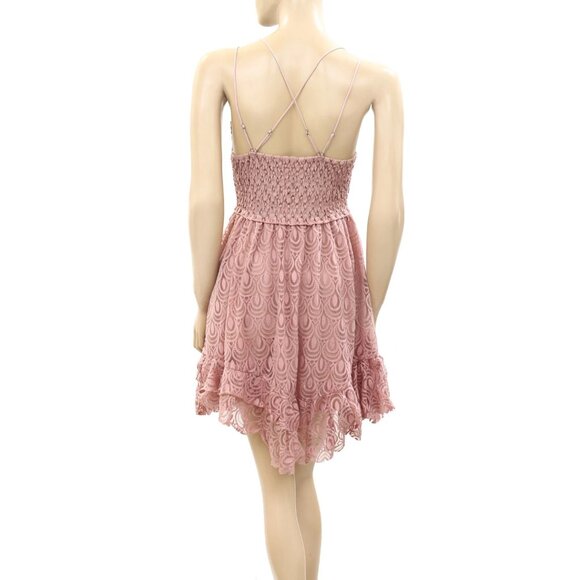 Free People FP One "Adella" Burnout Slip Mini Dress Lace Crochet M NEW 281746 - Picture 5 of 6